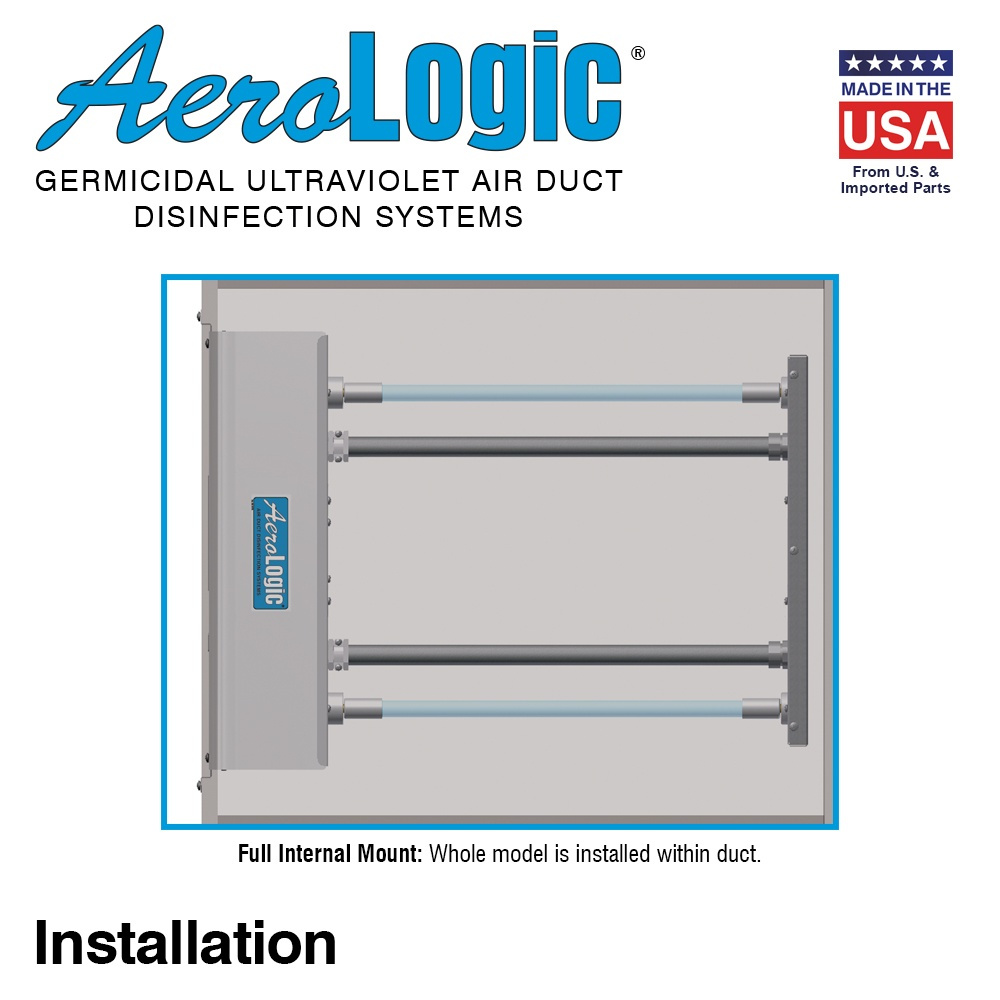 AeroLogic® UV Air Duct Commercial Disinfection Models - Two Lamp High Output